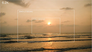 6.2K/30P 4:2:2 10bitの動画撮影