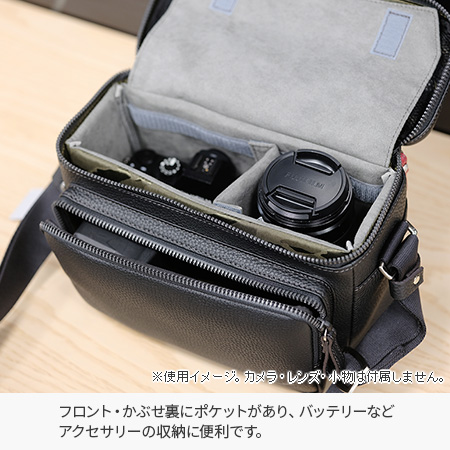 FUJIFILM Xオリジナル 牛本革カメラバッグ（小） ブラック