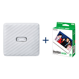 スマートフォン用プリンター “チェキ” instax Link WIDE アッシュホワイト+チェキワイド用フィルム1パック