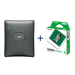 �X�}�[�g�t�H���p�v�����^�[ �g�`�F�L�h INSTAX SQUARE Link �~�b�h�i�C�g�O���[���{�`�F�L�X�N�G�A�p�t�B����1�p�b�N