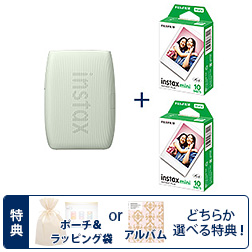 �y���Ԍ���Z�b�g�i�z�X�}�z�v�����^�[ �g�`�F�L�h instax mini Link 3 �Z�[�W�O���[���{�`�F�L��p�t�B����2�p�b�N